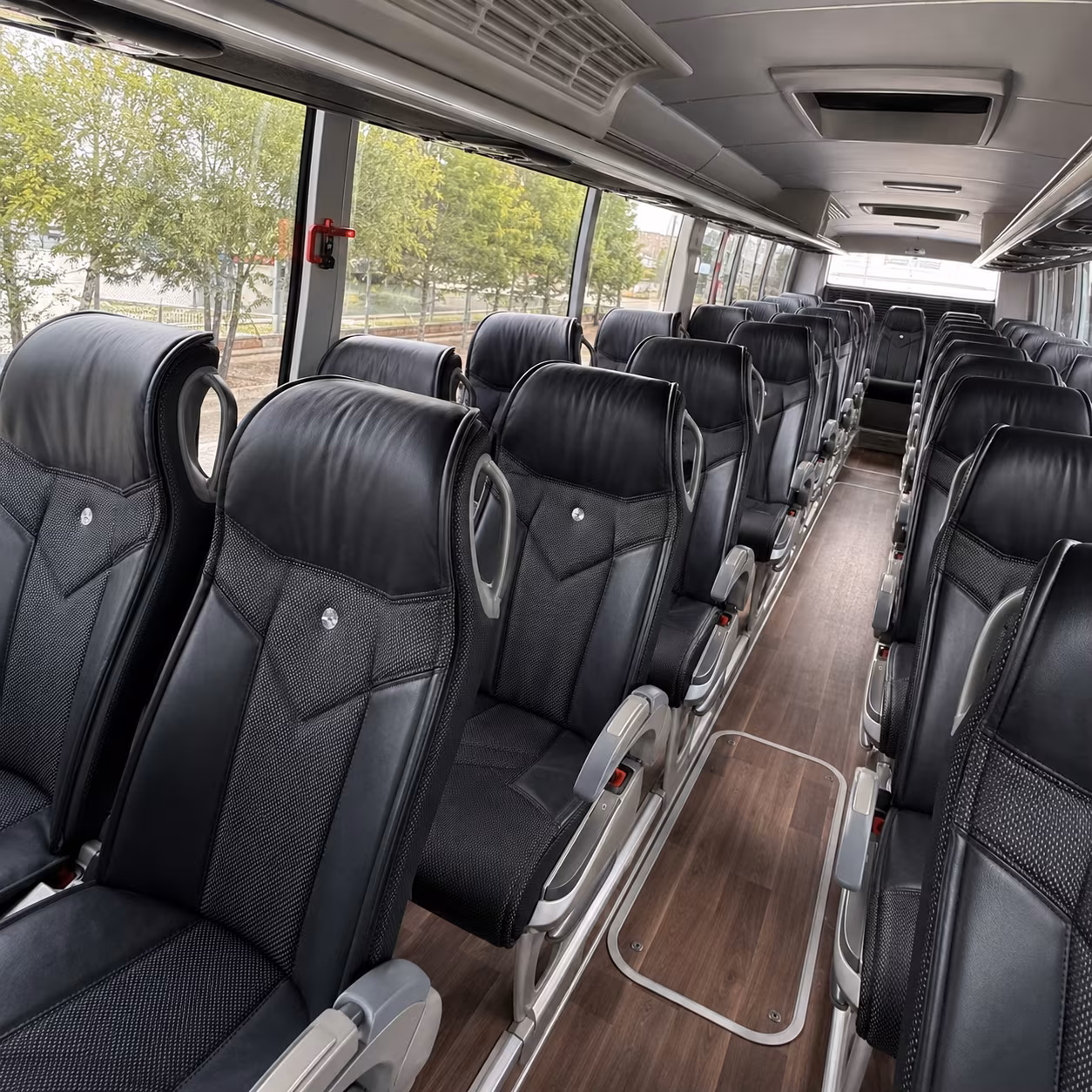 56 passenger charter bus interior