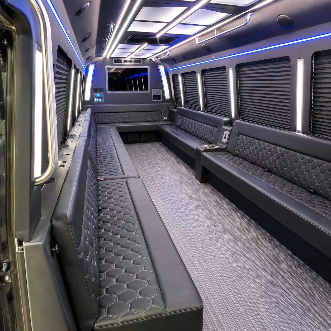 frisco 40 passenger party bus interior