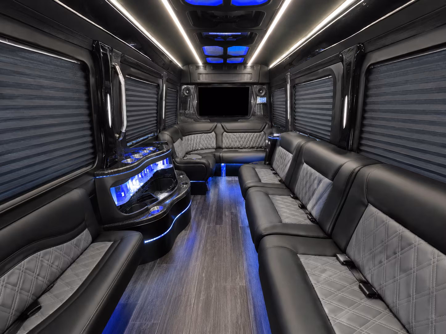 frisco 50 passenger party bus inside