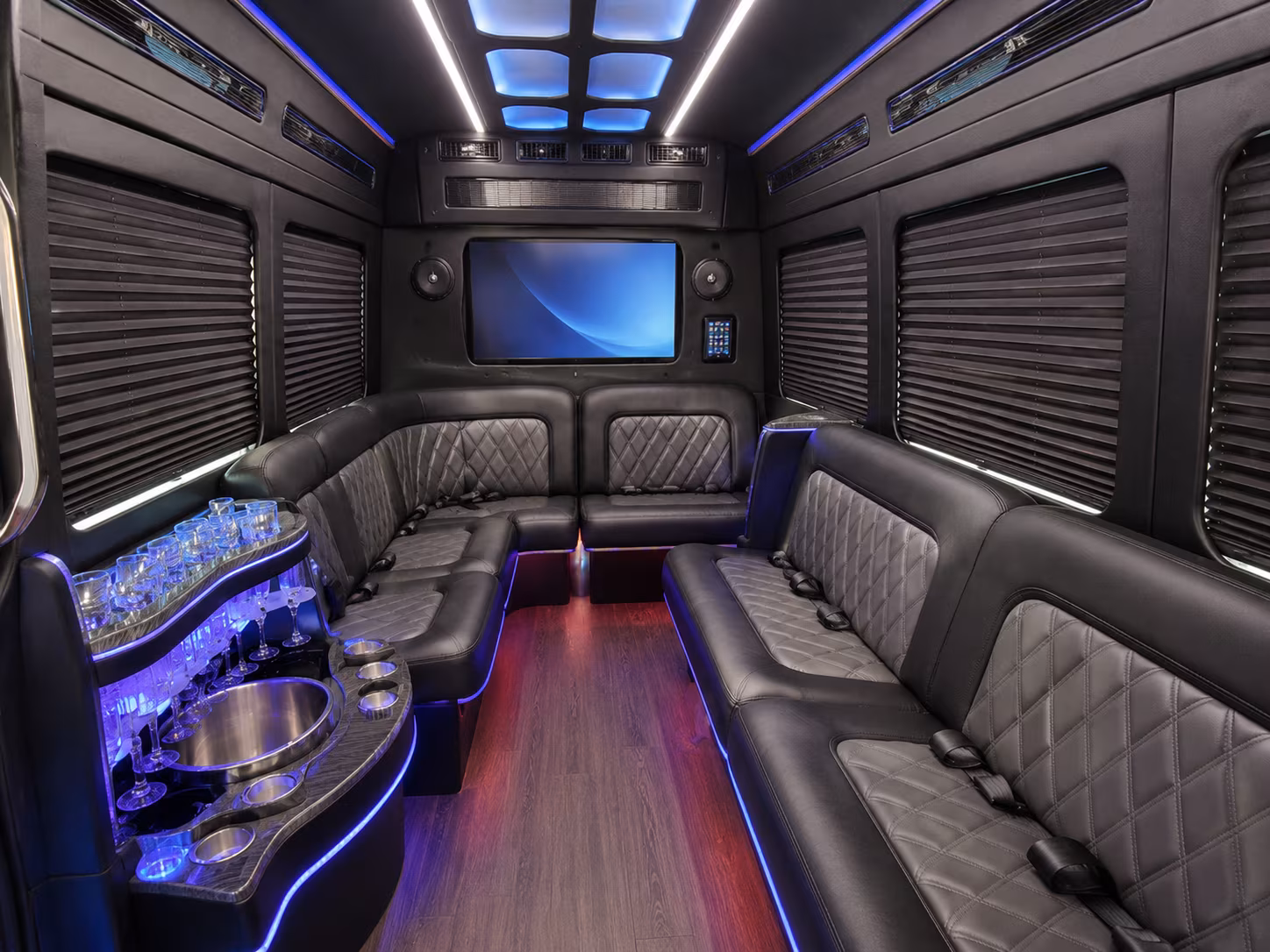 frisco 56 passenger charter bus interior